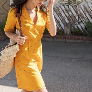 Tropical flower skater dress